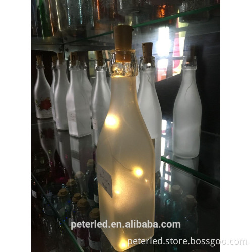 LED fairy Battery copper wire string Lights with glass bottle cap